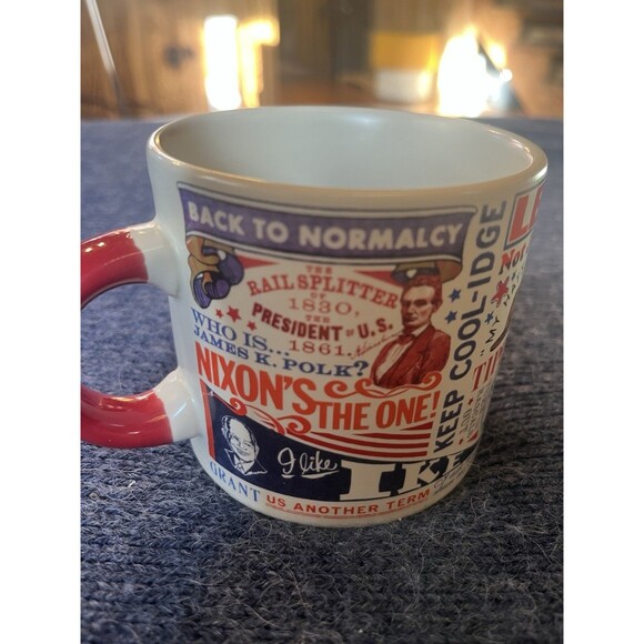 Unemployed Philosophers Guild Back To Normalcy Presidents Mug Coffee Cup 2007 - Picture 4 of 6
